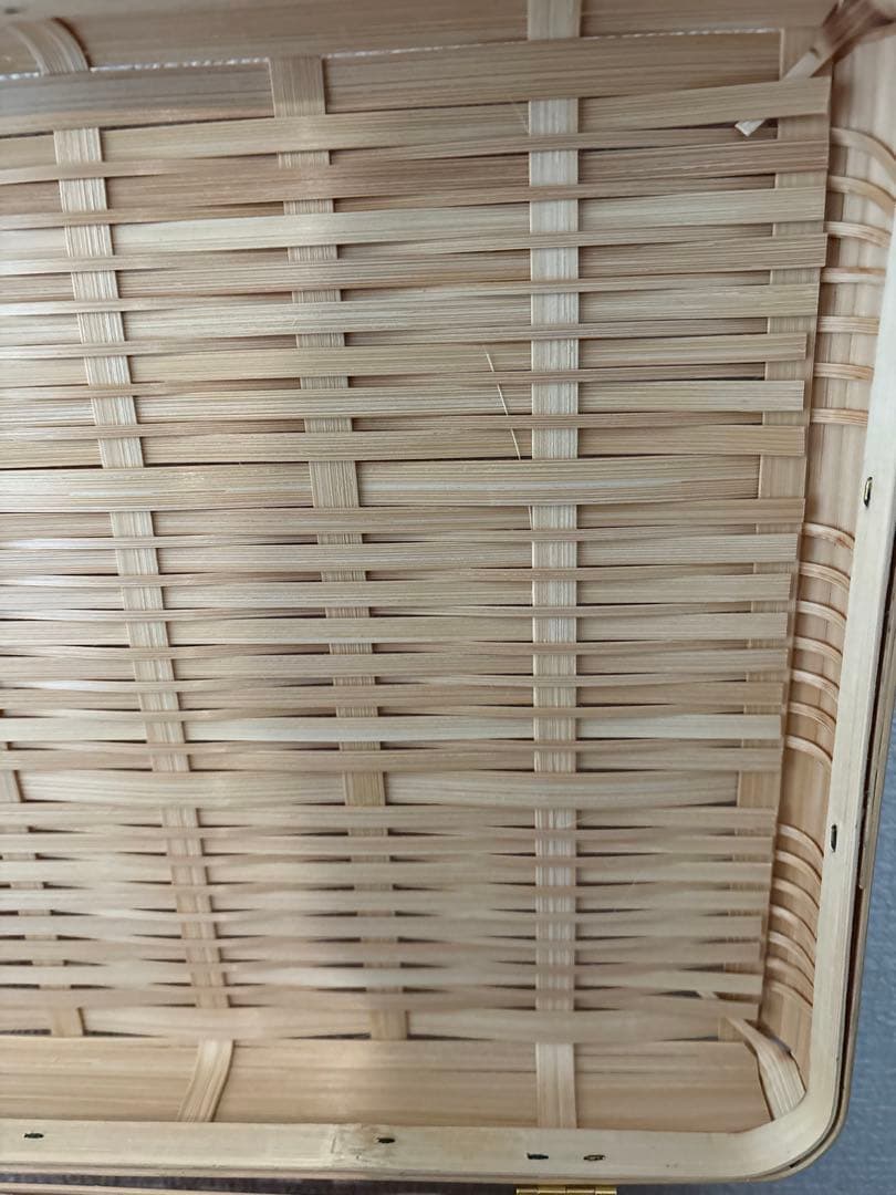 白竹　ピクニックバスケット　1点 竹かご 行楽　お弁当