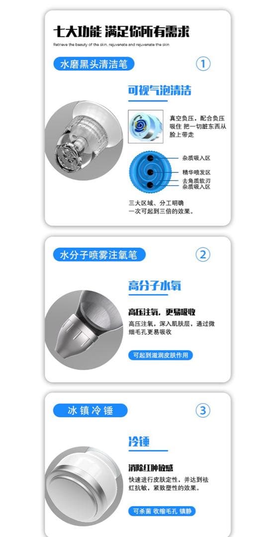 最新版　毛穴洗浄(ハイドラフェイシャル)FARSLIM 美顔器 タッチスクリーン