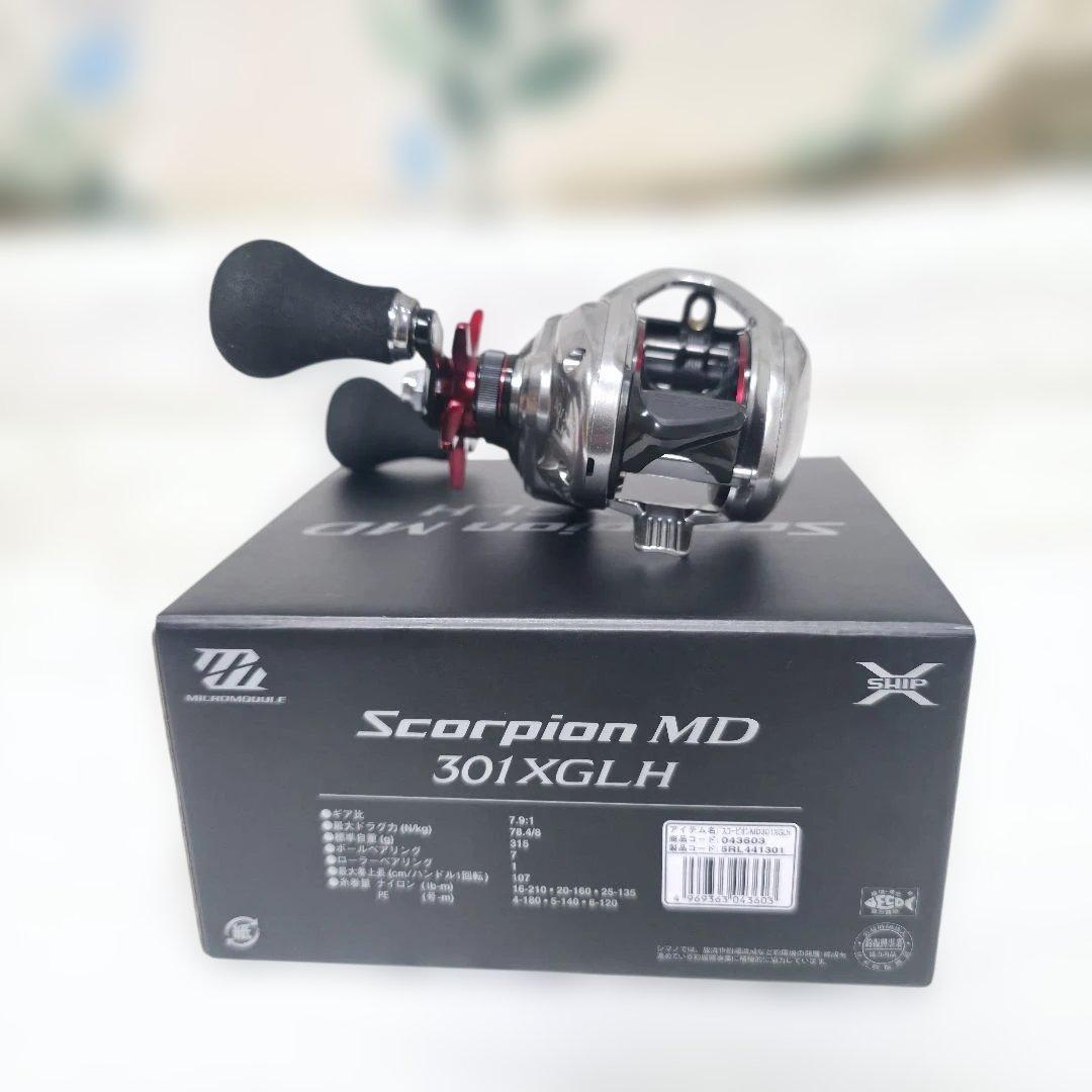 【142】美品 シマノ スコーピオンMD 301XGLHベイトリール【左巻き】