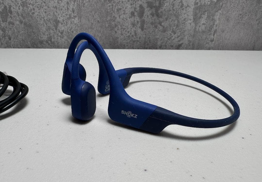 Shokz OpenRun ブルー 骨伝導イヤホン 正常動作品