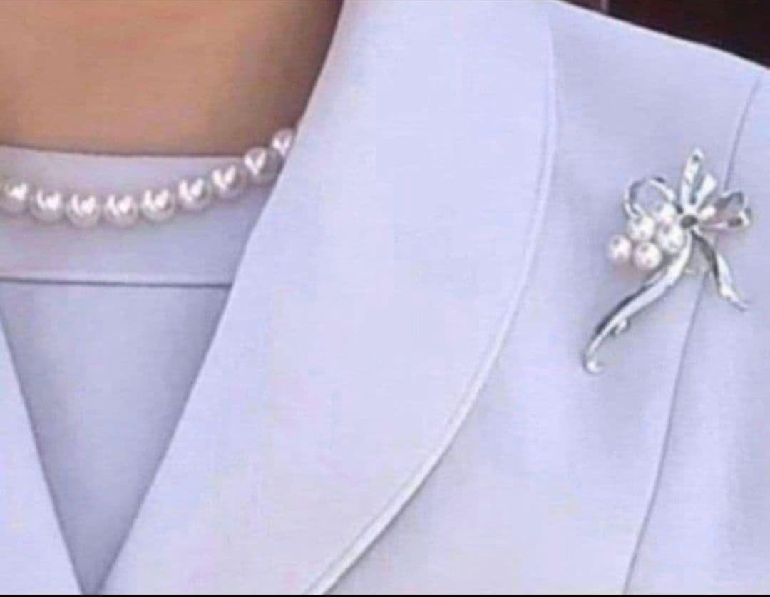 【美品 最高級】ミキモト ブローチ パール リボン 愛子様 ご着用 箱付き