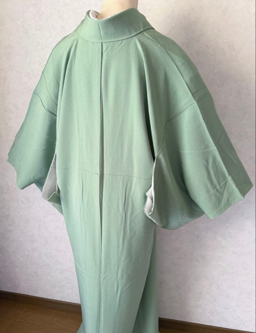 a14【特価】美品 正絹 色無地 裄 67