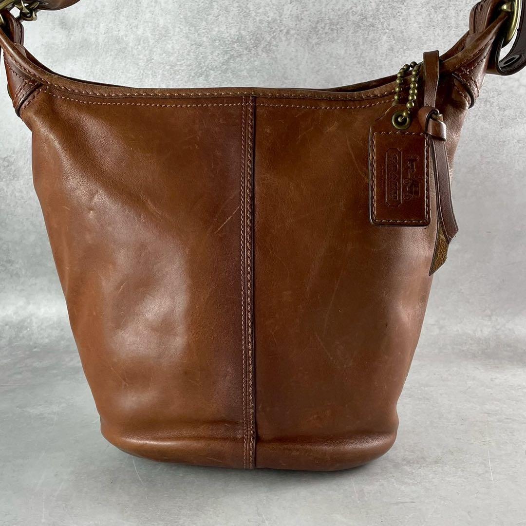✨美品✨コーチ　ブリーカー　ショルダーバッグ バケツ型　レザー　ブラウン