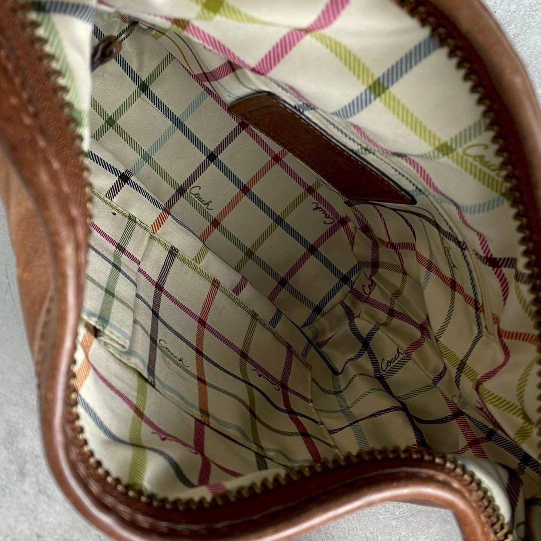 ✨美品✨コーチ　ブリーカー　ショルダーバッグ バケツ型　レザー　ブラウン