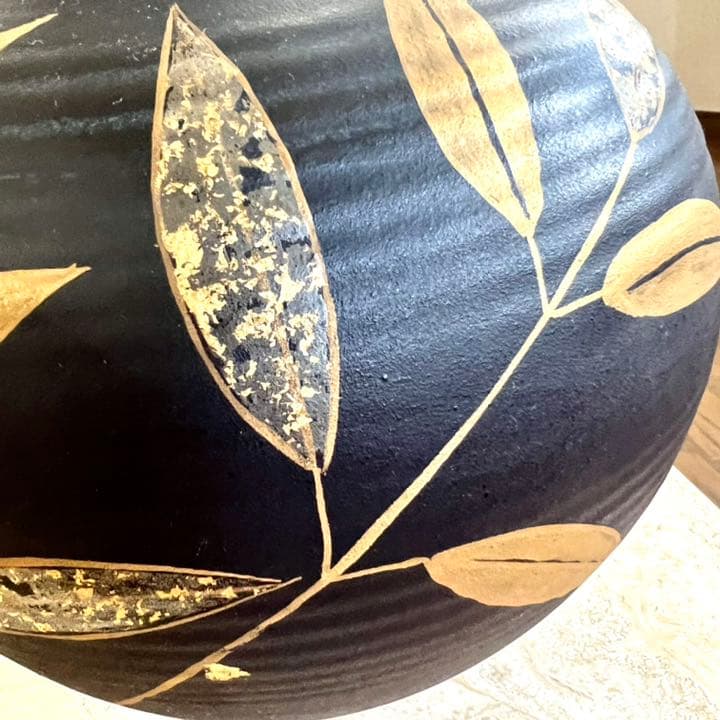 京焼　花瓶　壺　花器　アンティーク　骨董　ヴィンテージ 桐箱