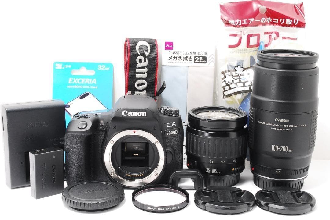 Canon EOS 9000D ダブルレンズセット スマホで操作＆転送可能♪