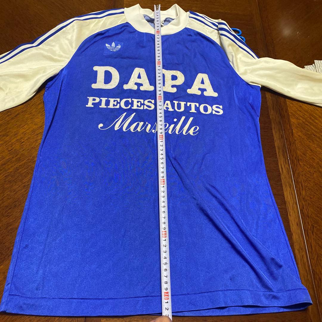 ⭐️値下げしました！adidas サッカーシャツ 青/白 14番80年代フランス製