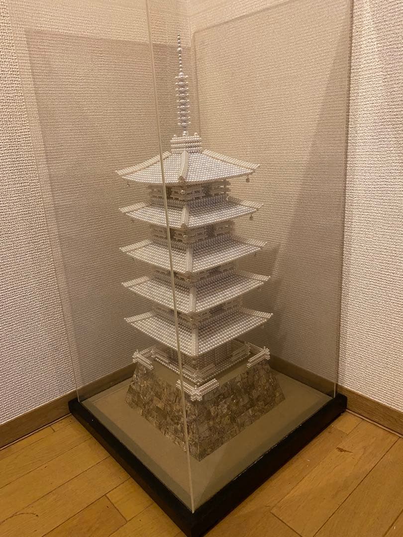 五重塔模型 透明ケース付き 約83センチ