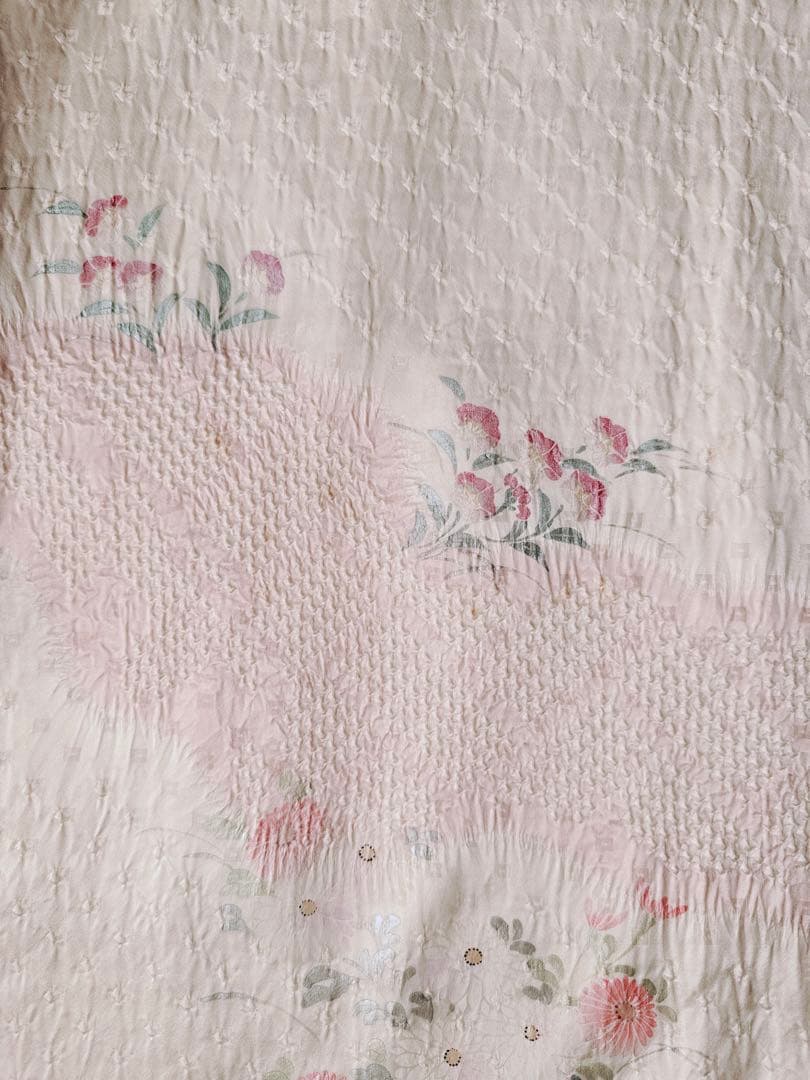 【訳あり特別価格】　正絹　訪問着　総絞り　四季華合わせ