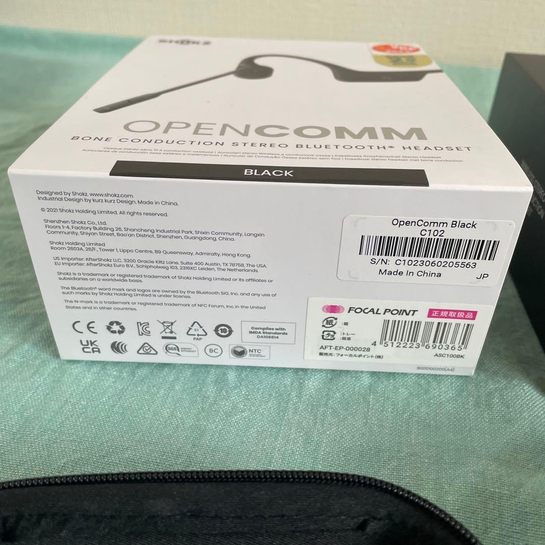 SHOKZ OpenComm C102 ブラック