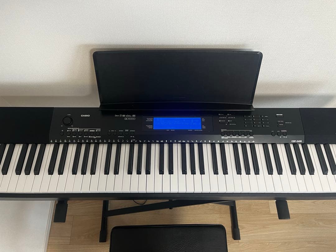 CASIO 88鍵キーボード CDP-240RBK スタンド・椅子付き