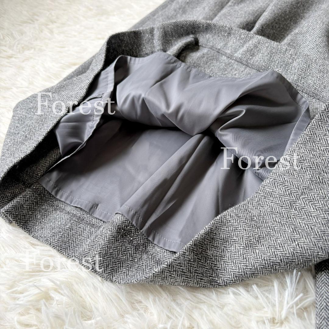 【新品】シルクネップヘリンボーン ガウチョパンツ　size44　23区