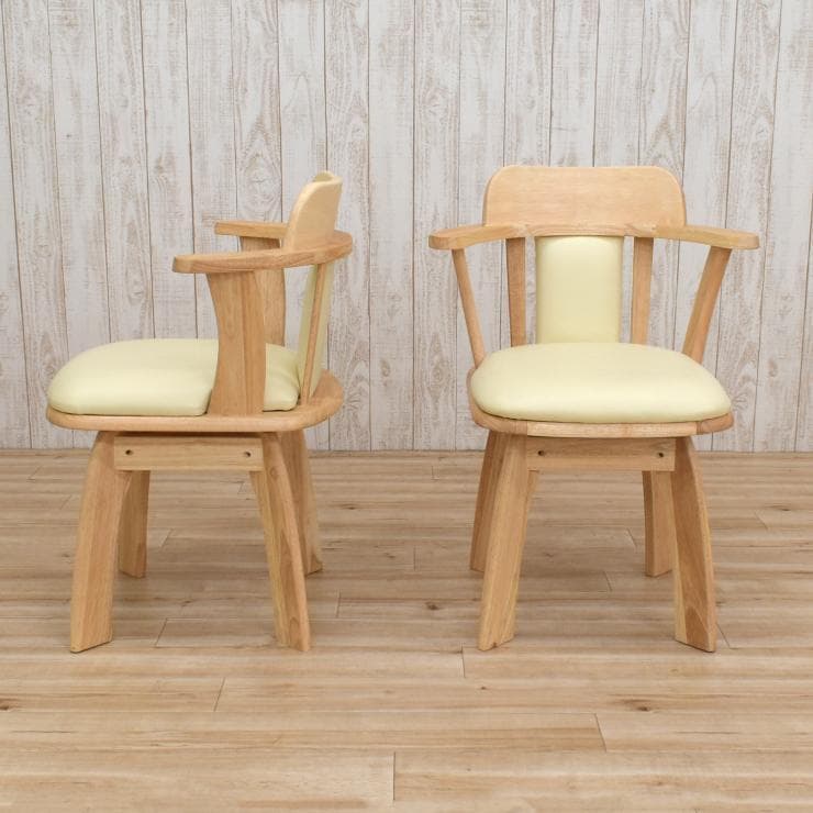 TR DC SC　8脚　アームチェア　回転式　ナチュラル