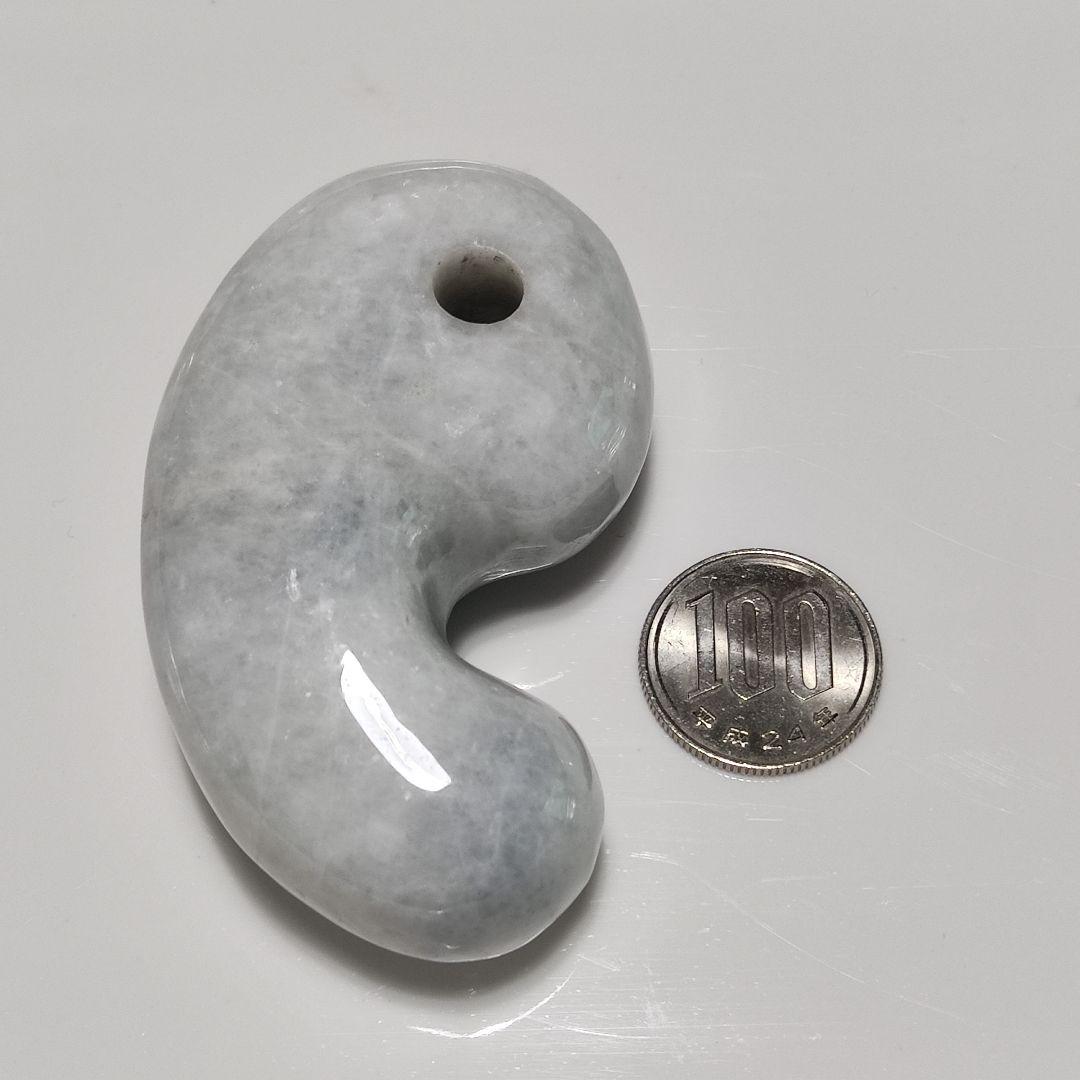 パワーストーン　天然石　勾玉　ミャンマー産　翡翠(ヒスイ)　166g　N.604