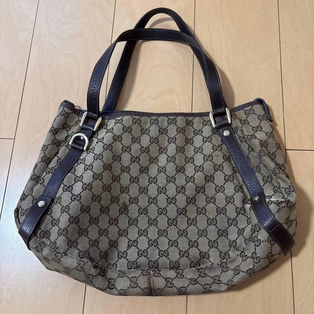 GUCCI GGパターン ハンドバッグ ベージュ/ブラウン