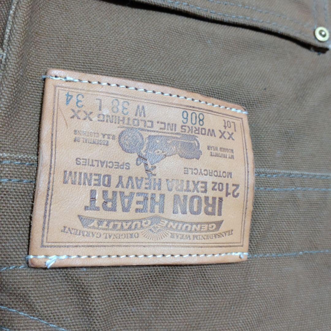 アイアンハート　brownダック　オーバーオール　サイズ38