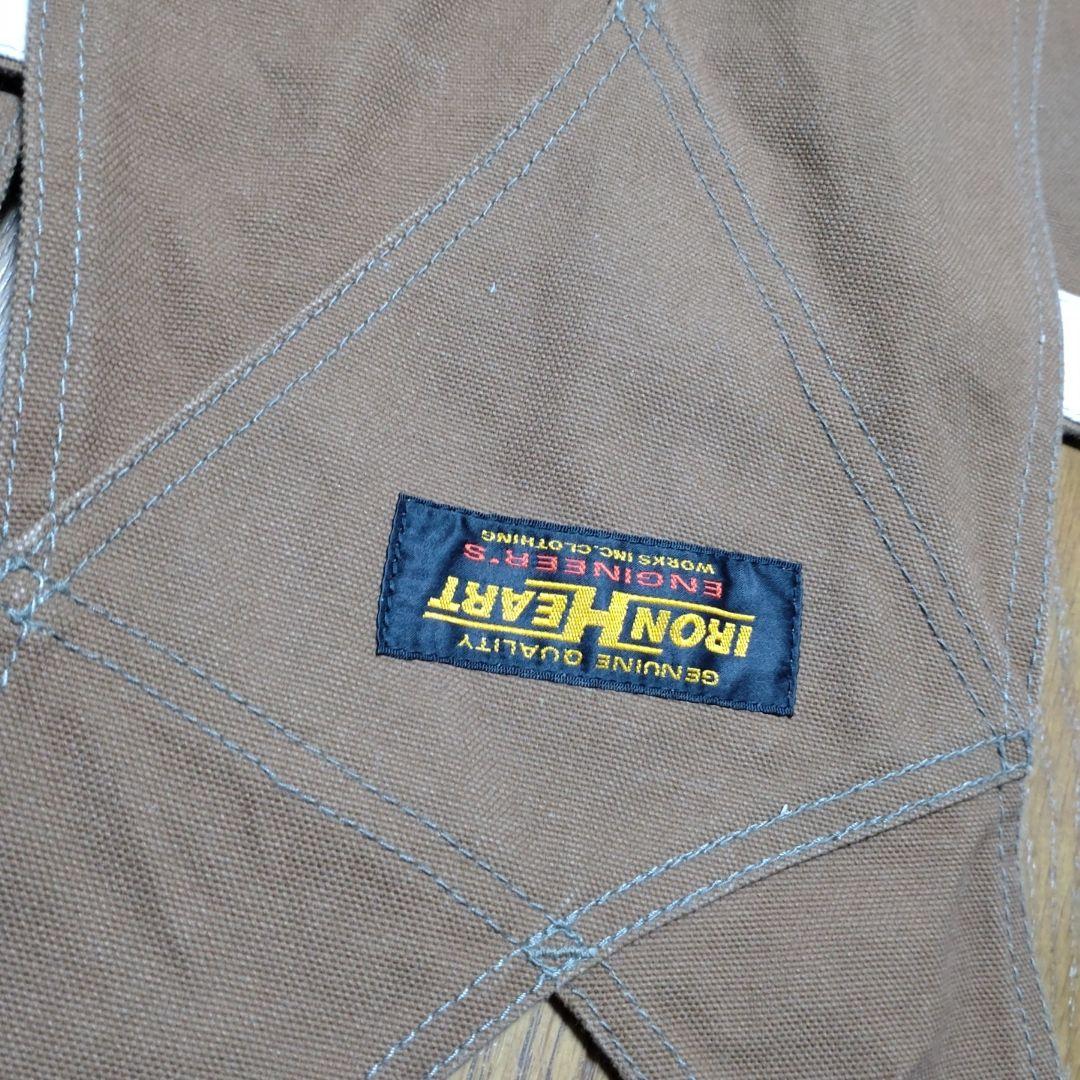 アイアンハート　brownダック　オーバーオール　サイズ38