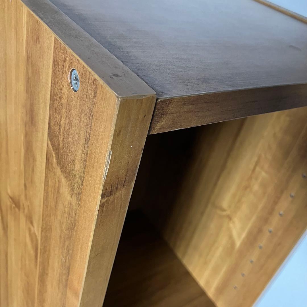 ナチュラルウッド2段シェルフ