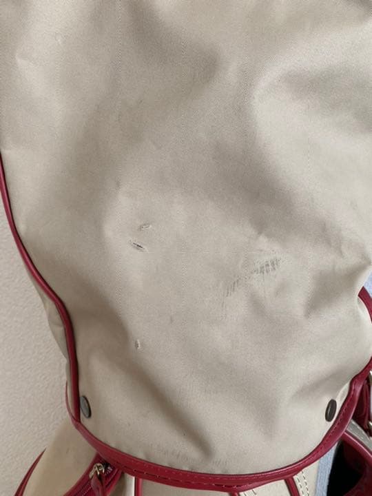 BURBERRY GOLFバーバリーゴルフキャディバッグ ベージュ レッド 赤