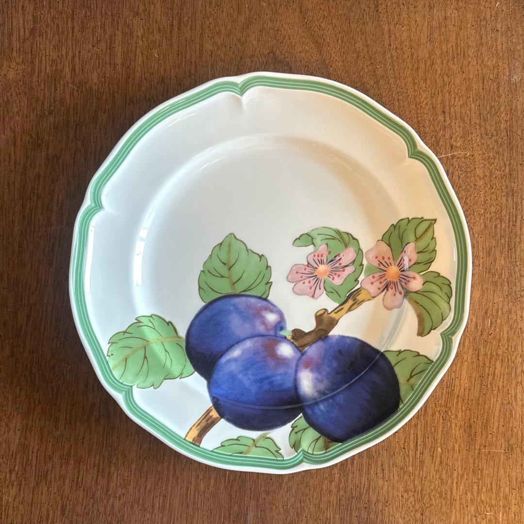 シール付き未使用◇ビレロイ＆ボッホ『フレンチガーデン モダンフルーツ』大皿2枚