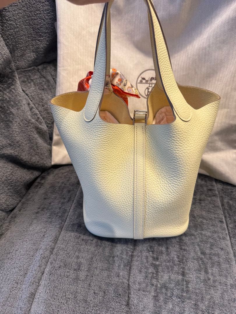 エルメス。ピコタンMM。Ｋ刻印ジョーヌプッサン。最終値下げ！