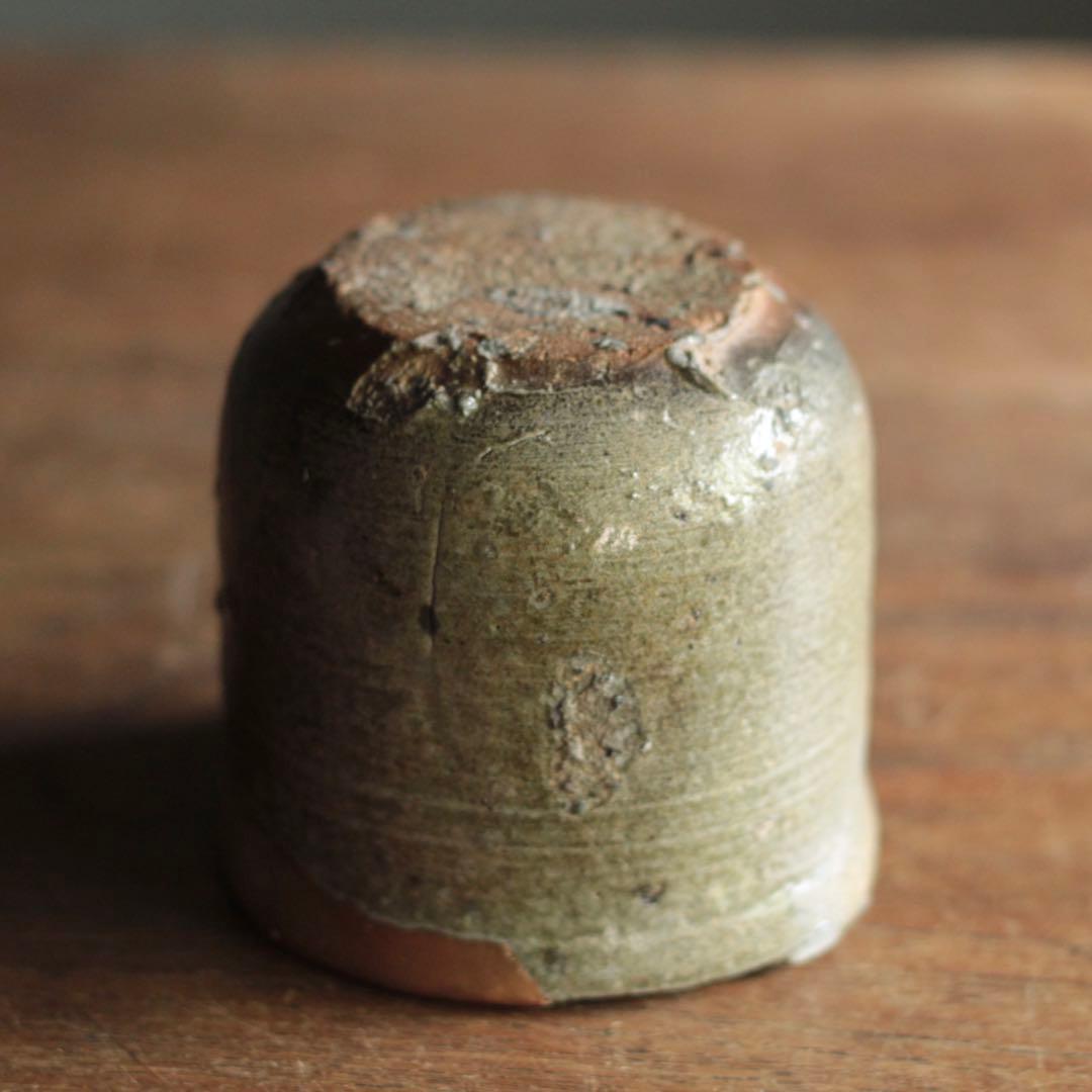 信楽 筒茶碗 古美術 古道具 アンティーク 信楽焼 直しあり