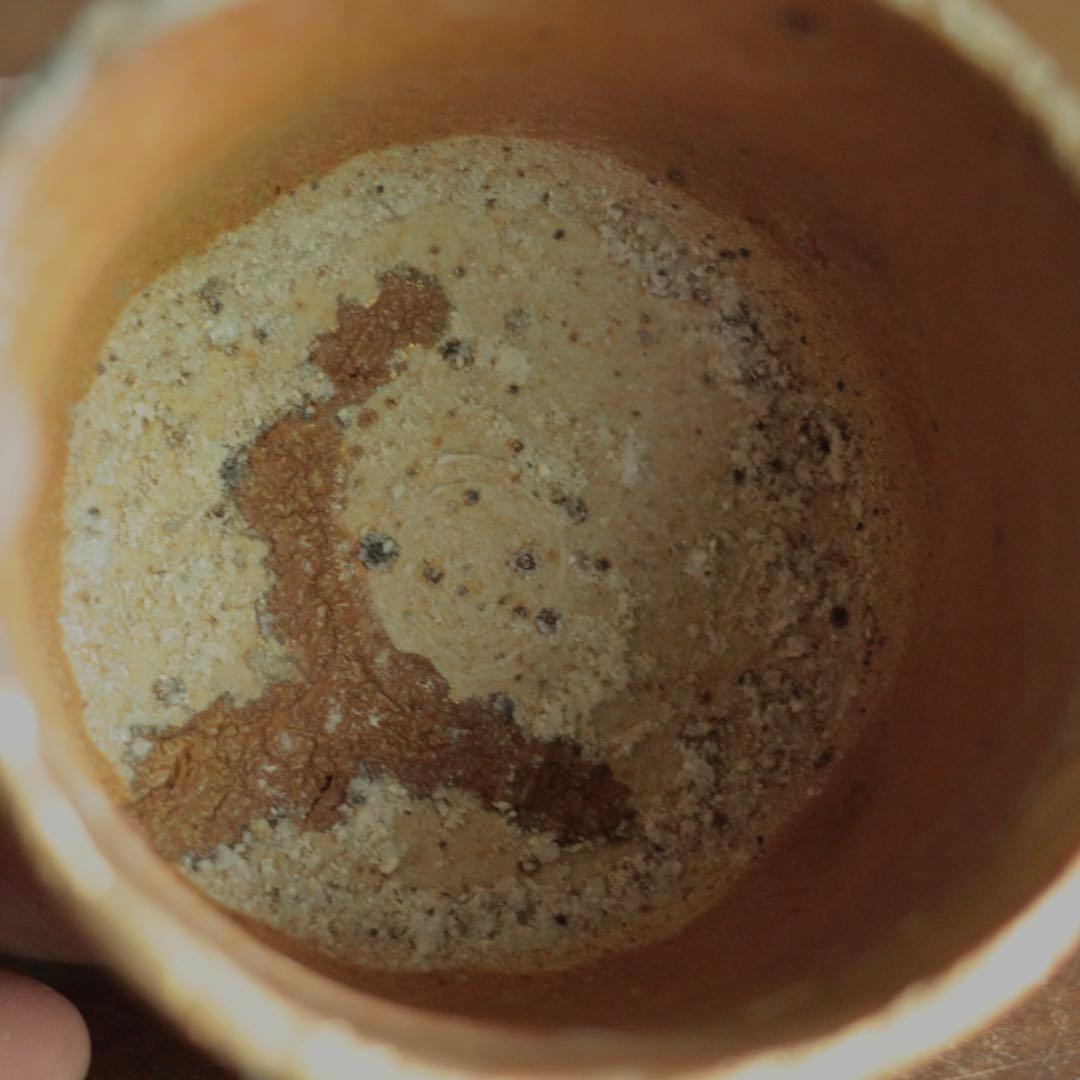 信楽 筒茶碗 古美術 古道具 アンティーク 信楽焼 直しあり