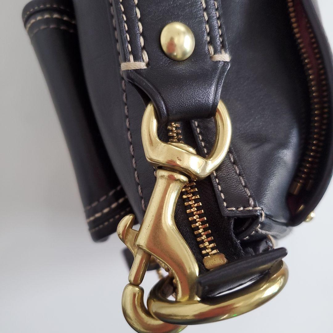 美品　COACH コーチ　ショルダーバッグ　トートバッグ　レザー　黒　レディース