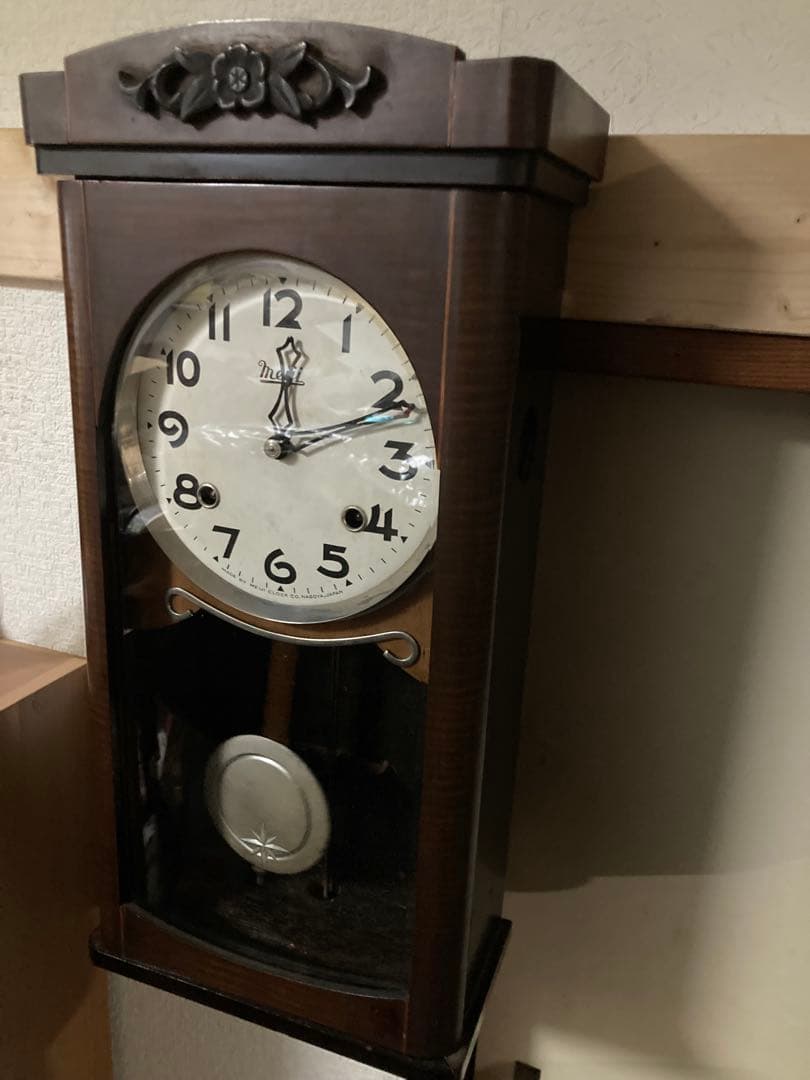 Meiji柱時計 チンチャン時計 8日巻き 稼働品