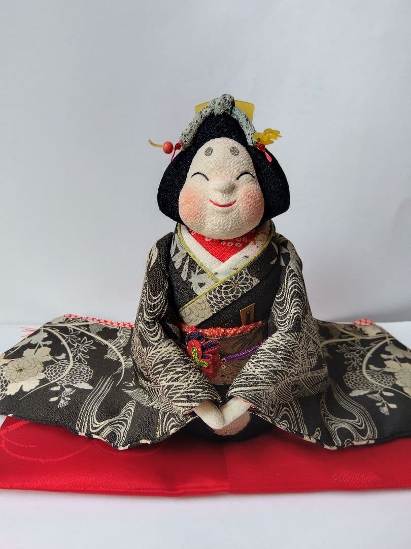 千風様ご確認用　創作人形　お福さん　留袖　ちりめん細工 縁起物