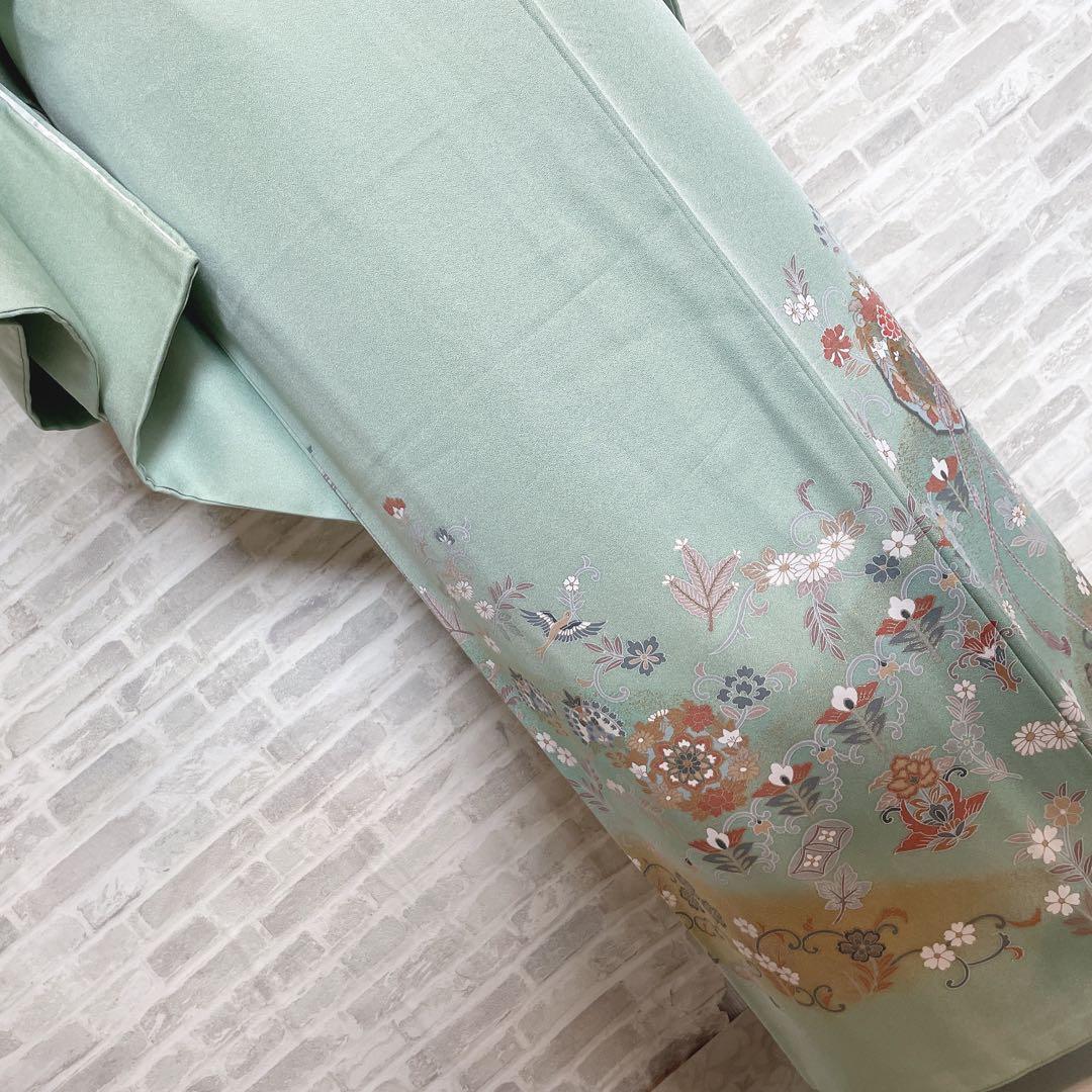 訪問着のみ　鏡裏紋　金彩加工　繊細な柄　入学式　卒業式　着物　Q4