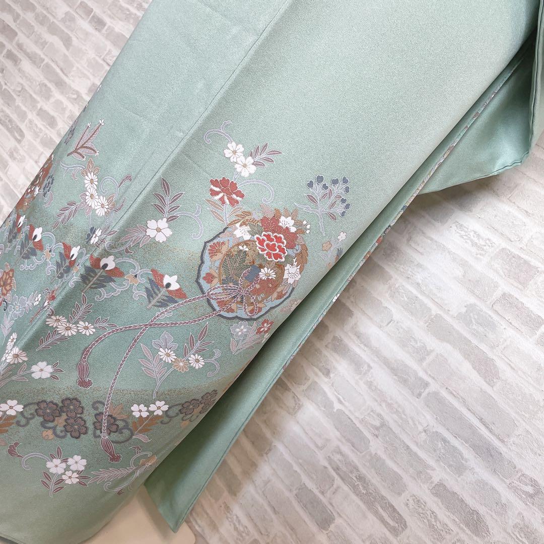 訪問着のみ　鏡裏紋　金彩加工　繊細な柄　入学式　卒業式　着物　Q4