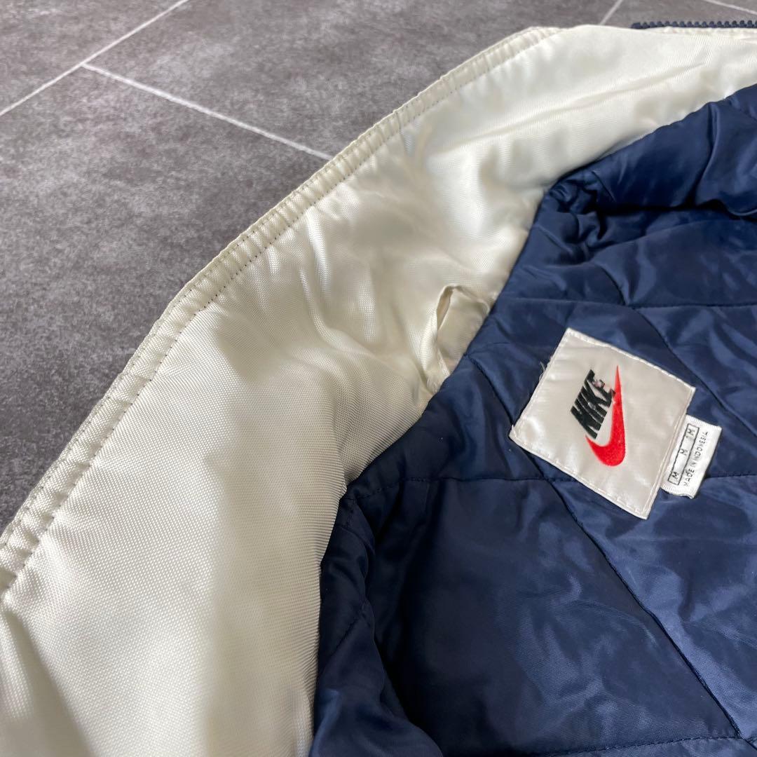 90-00s Nike ナイキ オールド 中綿 ナイロンジャケット ネイビーM