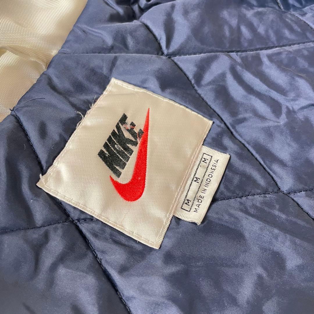 90-00s Nike ナイキ オールド 中綿 ナイロンジャケット ネイビーM