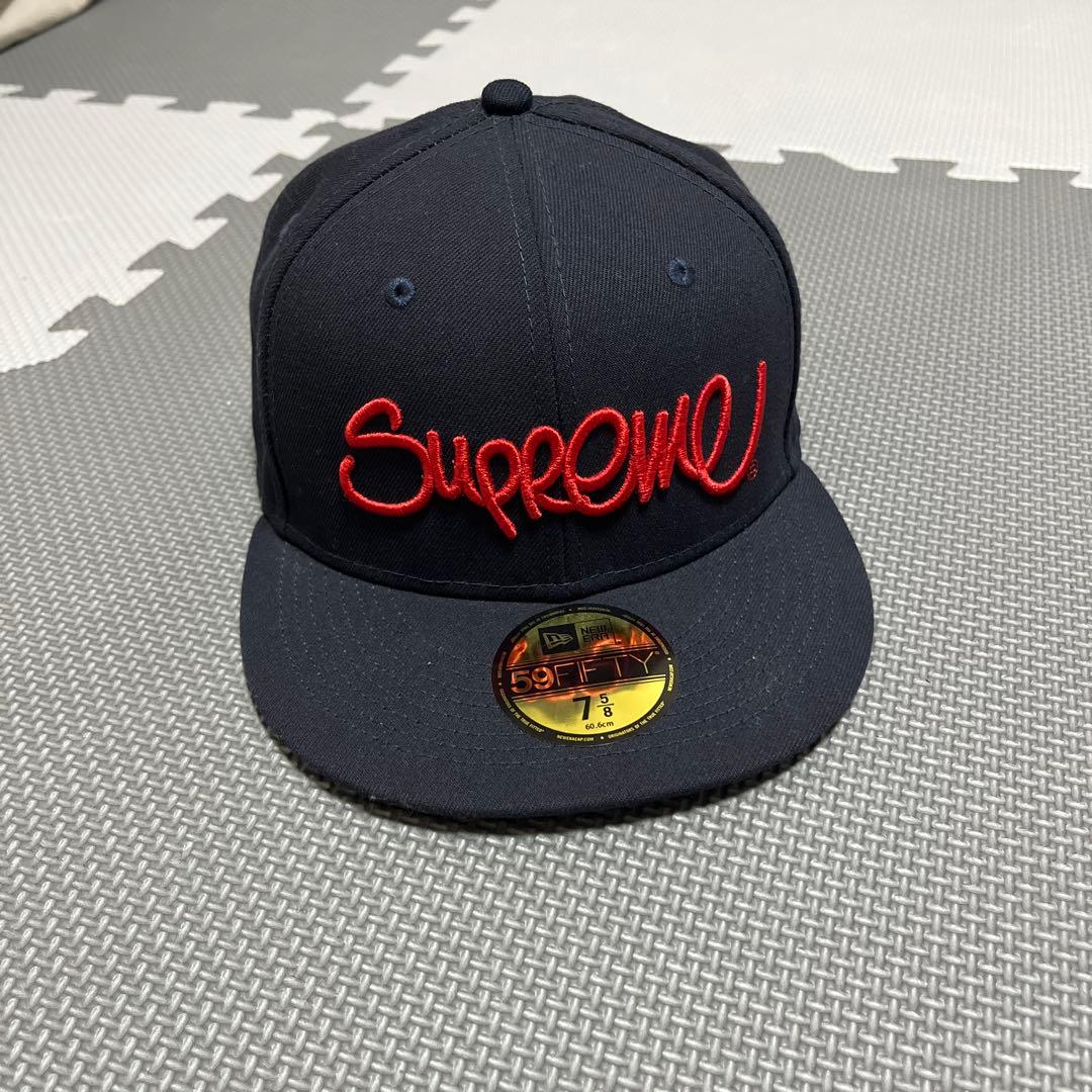 Supreme ネイビー ベースボールキャップ