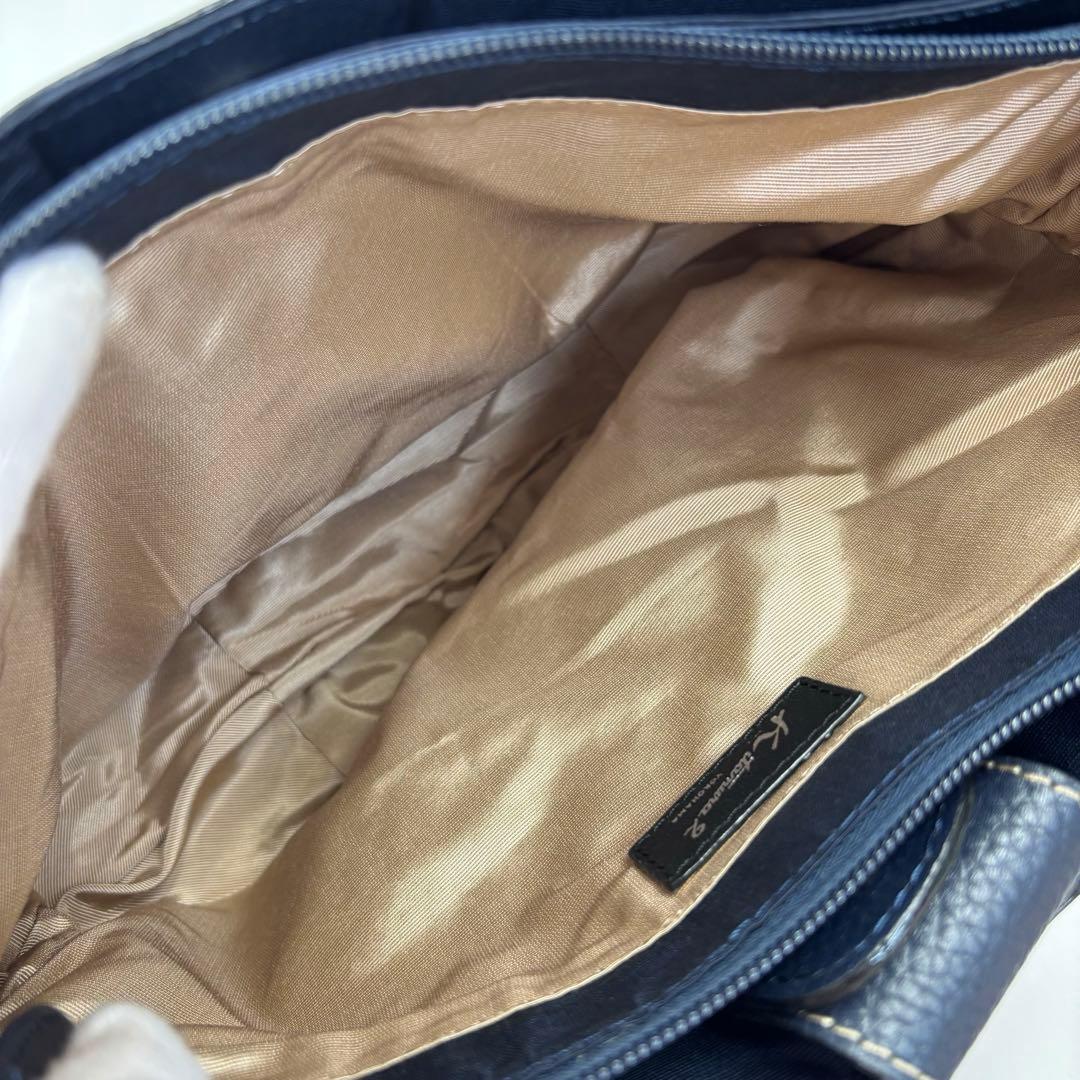 キタムラ 2WAY ネイビー ショルダーバッグ ハンドバッグ