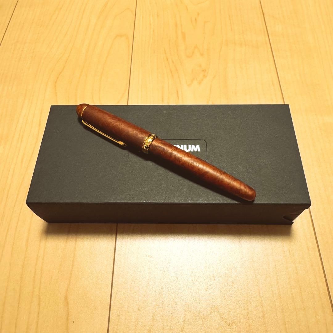 【美品】ブライヤー　センチュリー3776 プラチナ万年筆 B（太字）