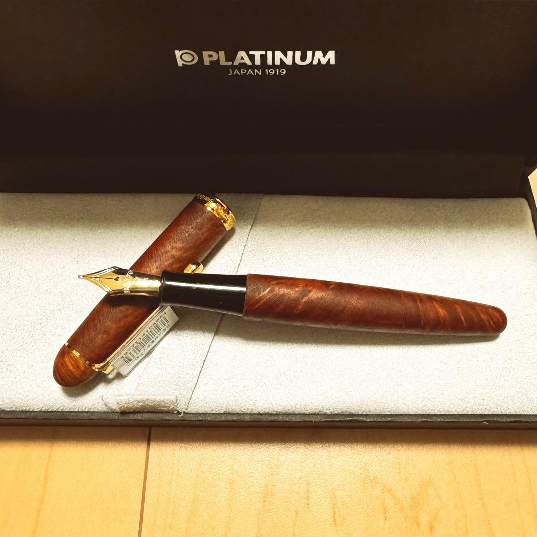 【美品】ブライヤー　センチュリー3776 プラチナ万年筆 B（太字）