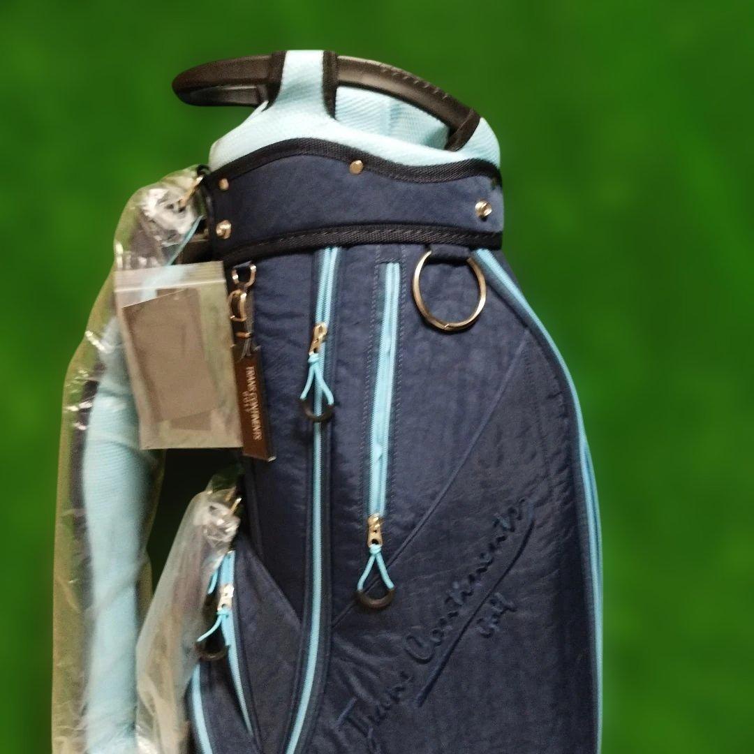 未使用 TRANS CONTINENTS GOLF キャディバッグ ネイビー