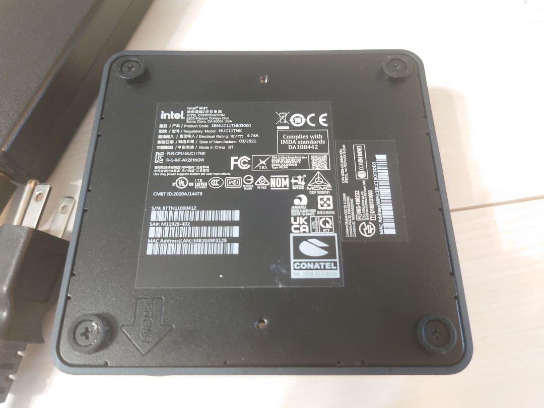 【11世代プロセッサ】Win11proインストール済 miniPC NUC11