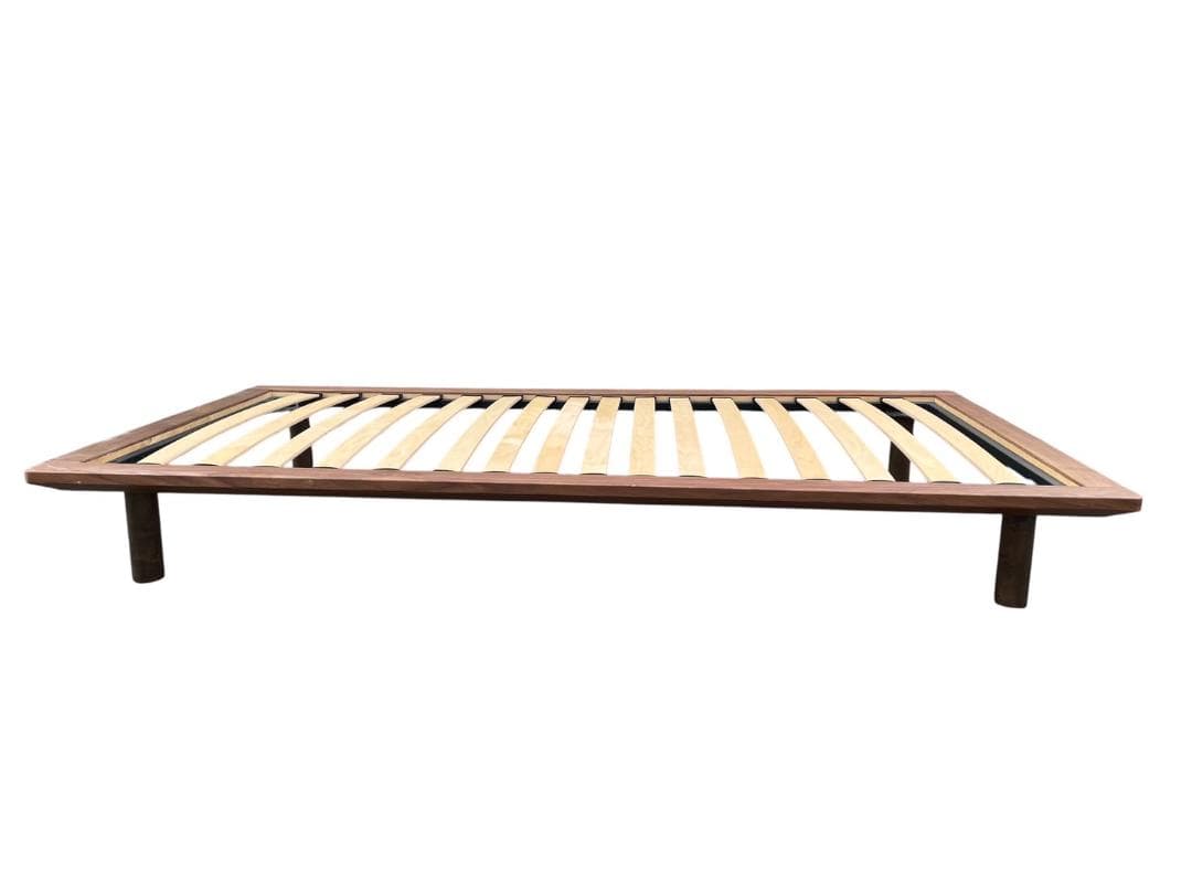 大阪京都限定 無印 木製ベッドフレーム 脚付き 収納付き