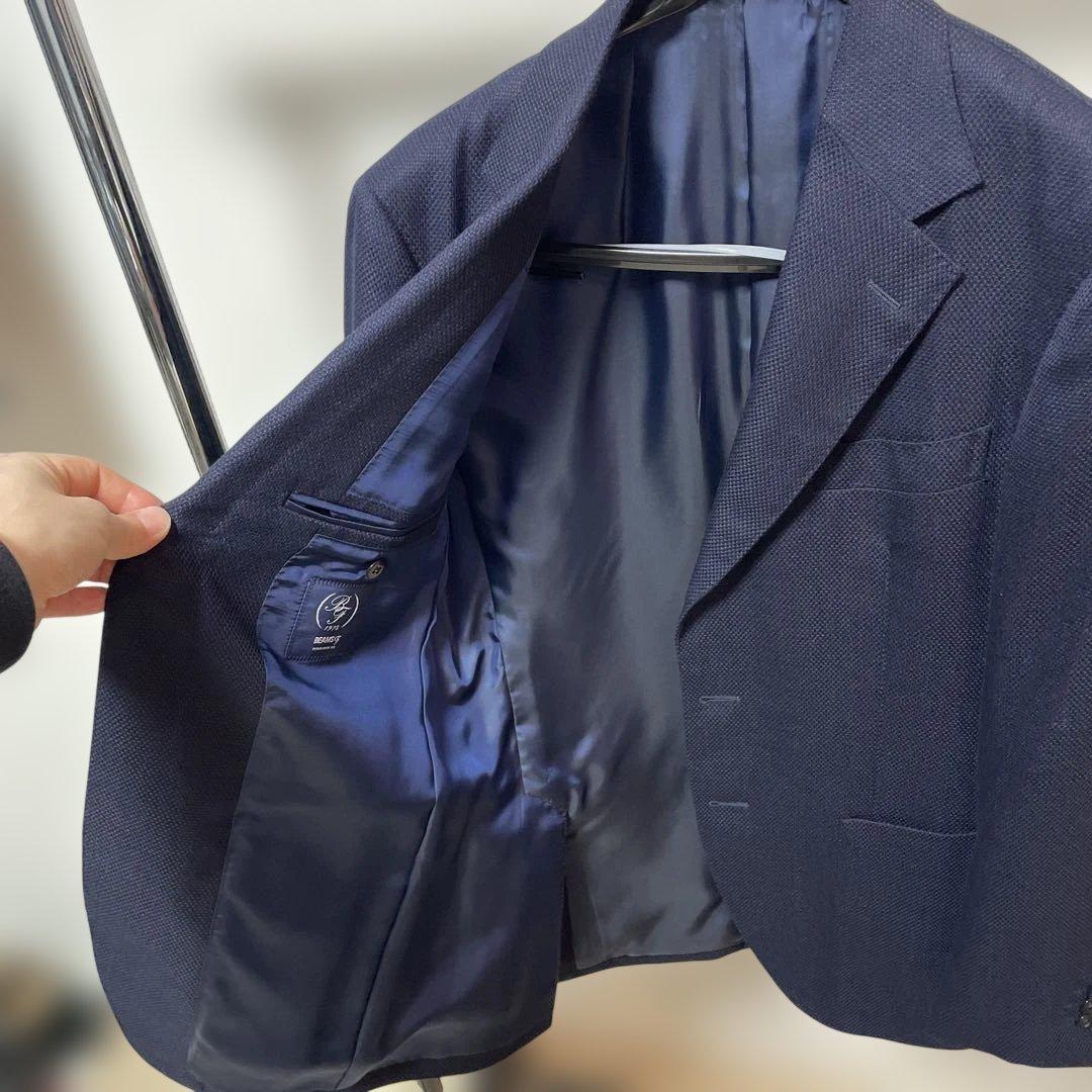 BEAMS F ネイビージャケット パッチポケット サイズ46 美品