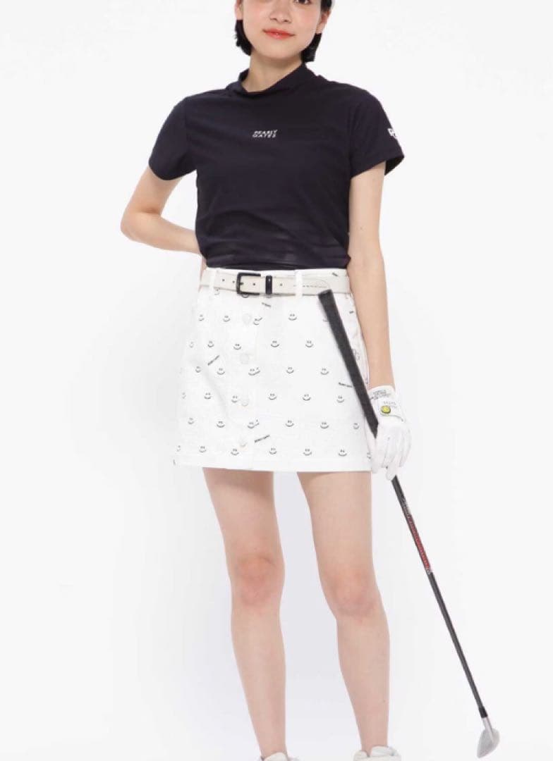 【美品】PEARLY GATES パーリーゲイツ フロントボタンスカート