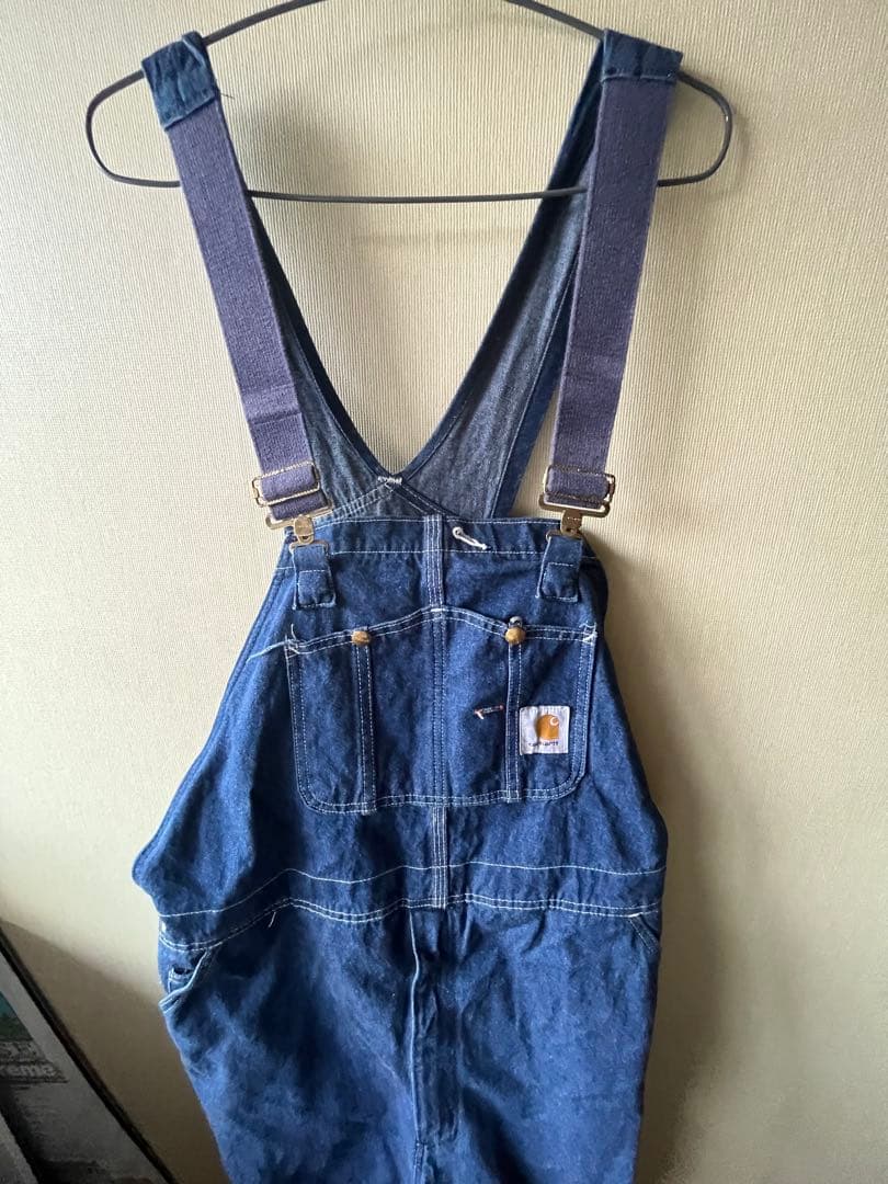 ヴィンテージカーハート44×30インディゴオーバーオール超レアcarhartt
