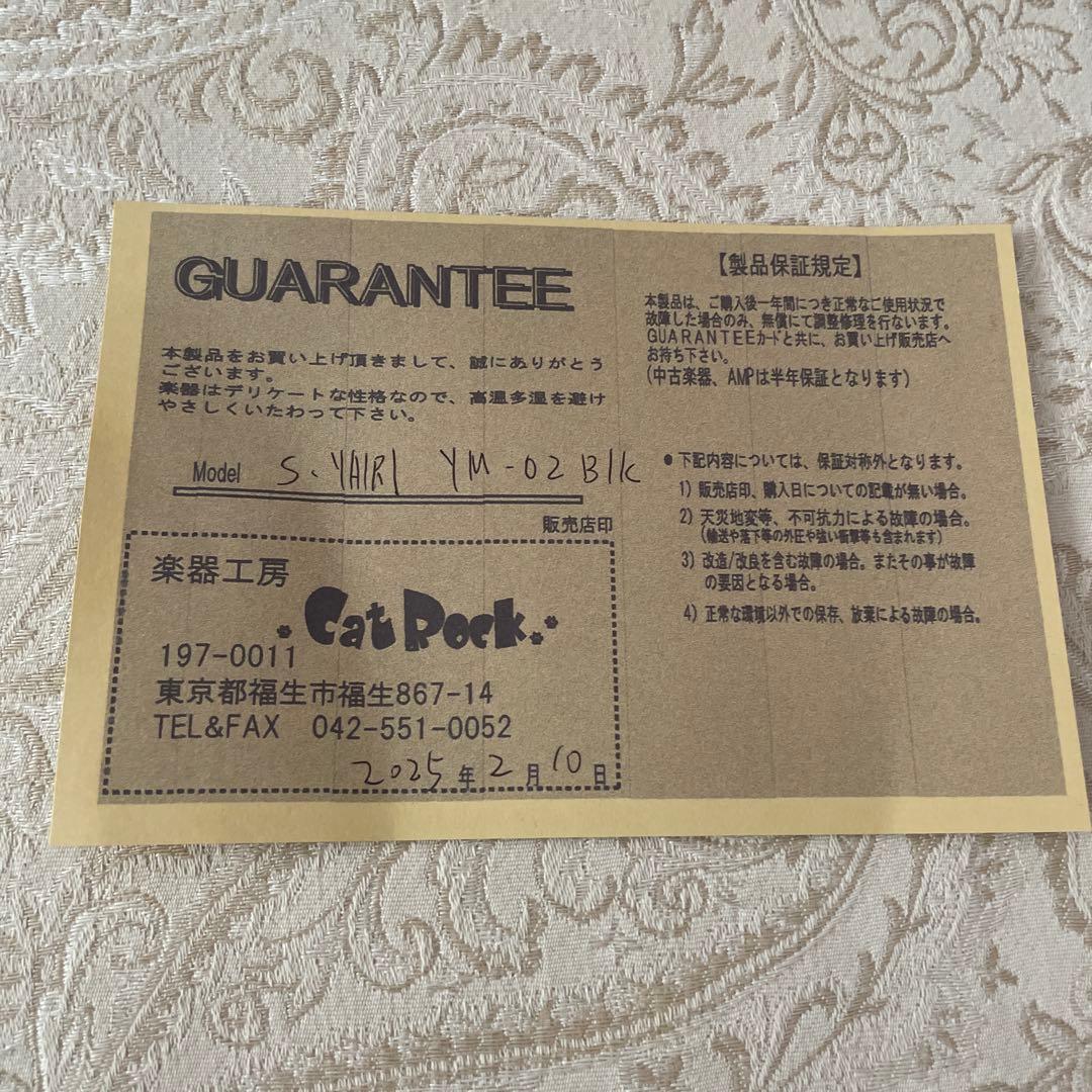 S.Yairi ミニギター　YM-02 ブラック　PU搭載