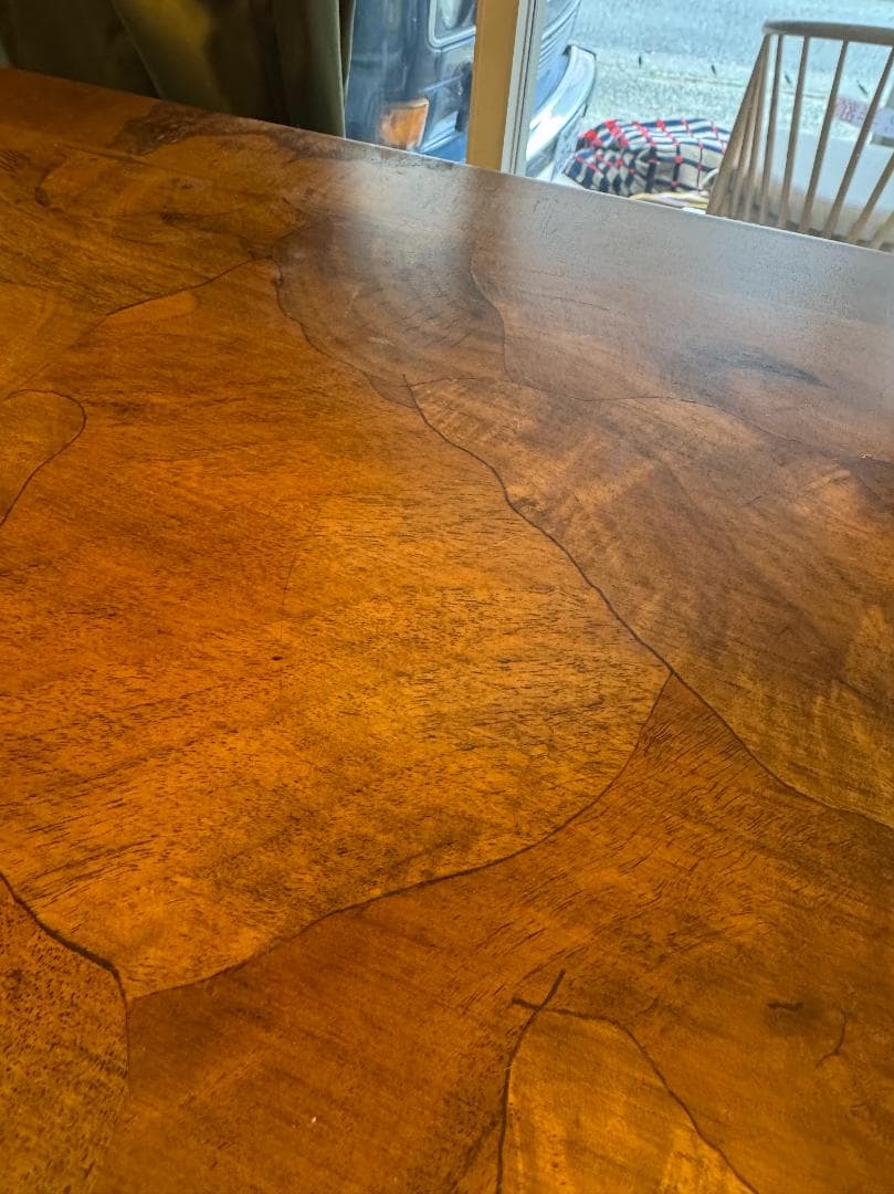 猫脚センターテーブル　英国アンティーク　両サイド引出し付 ビクトリア様式