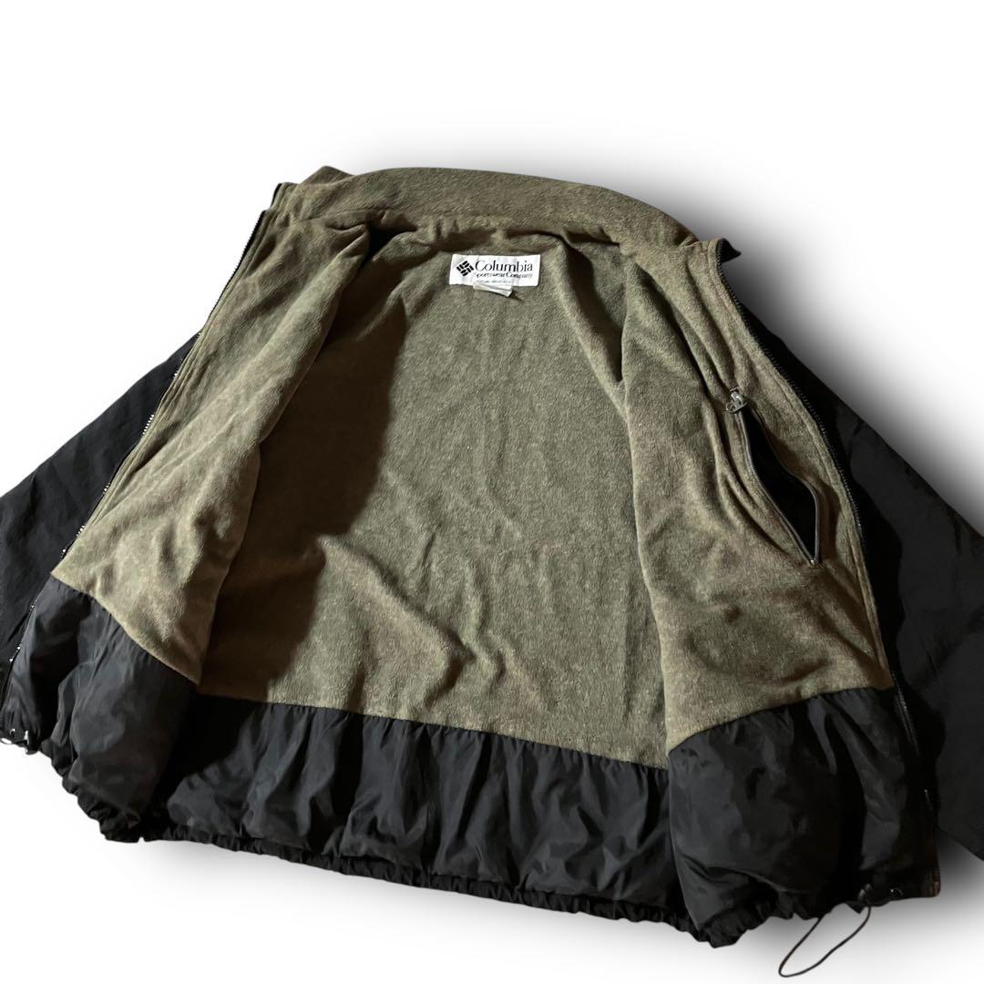 Columbiaウォームアップジャケット裏フリースファラマスパーカー黒ブラックL