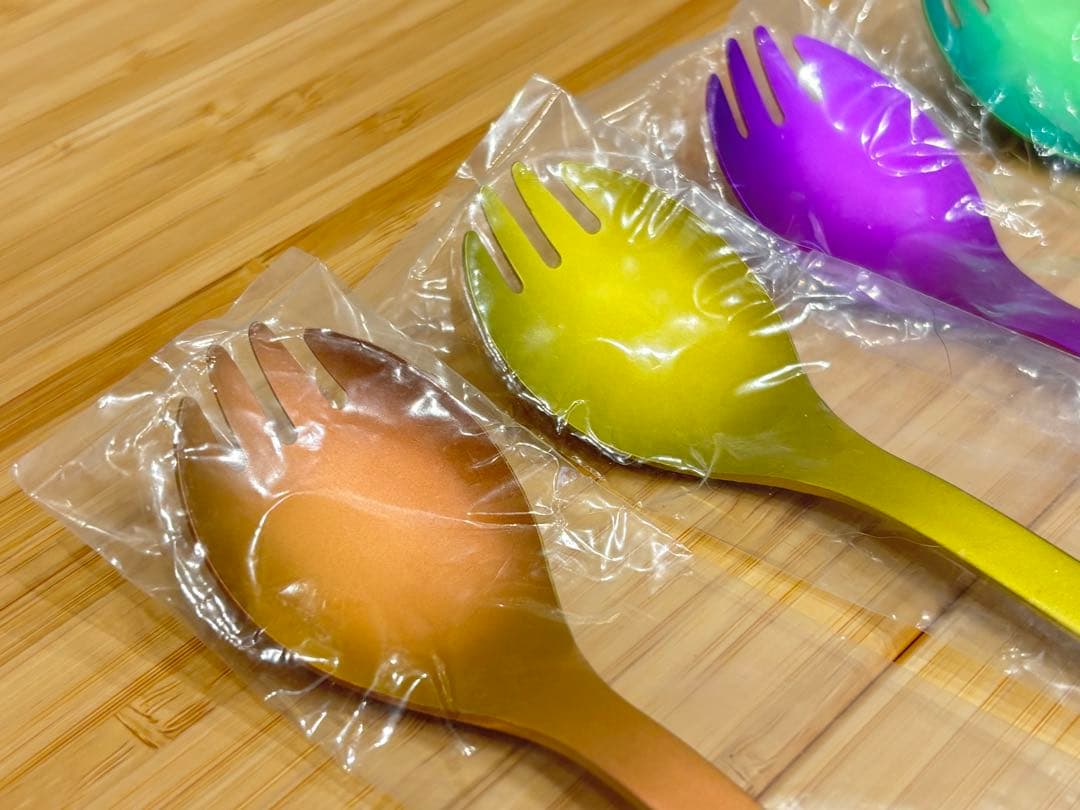 スノーピーク チタン先割れスプーン 6色セット まとめ売り