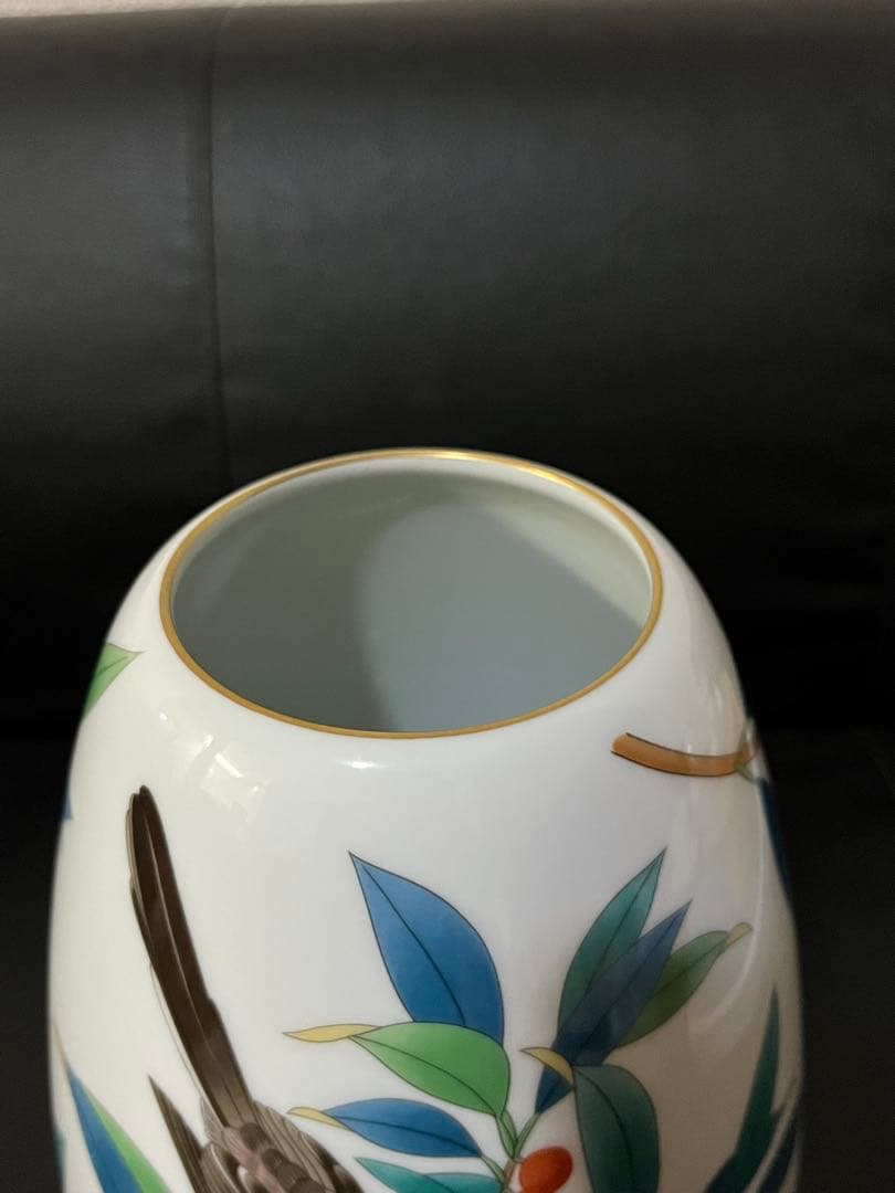 香蘭社 最高級 野鳥 花瓶