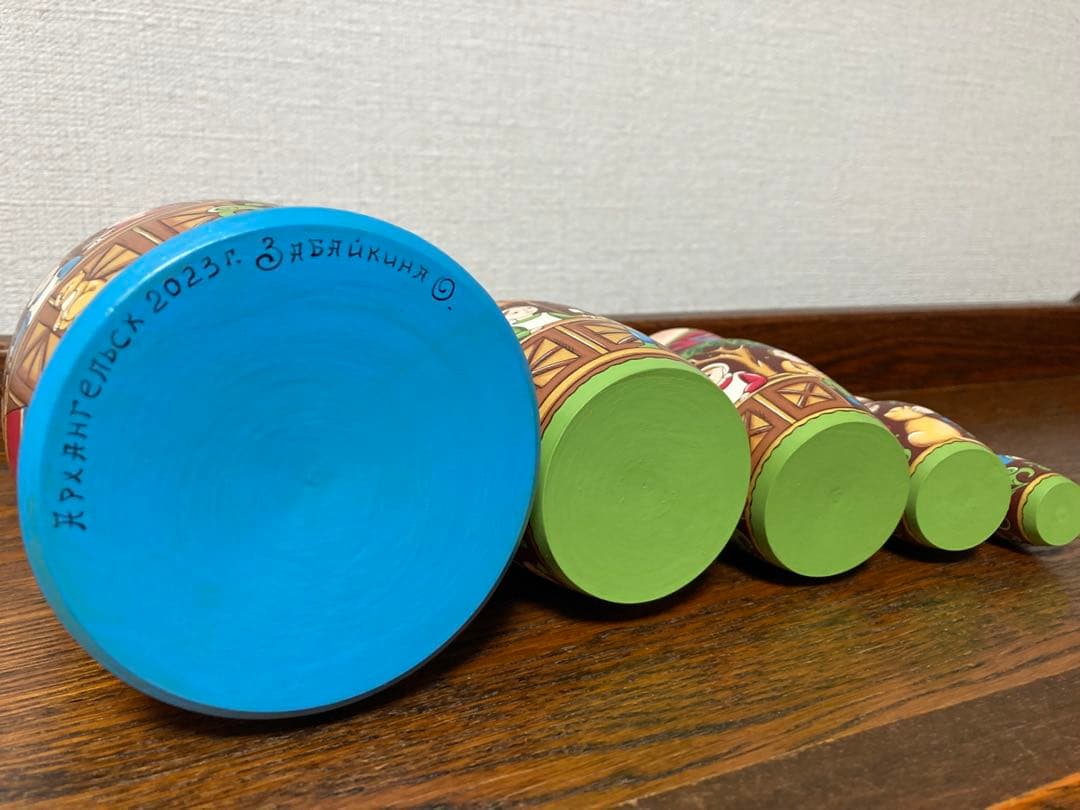 ロシア雑貨☆マトリョーシカ『アイスクリーム』5P オリカ作